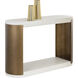 Cavette 50 X 32.5 inch White / Antique Brass Outdoor Console Table